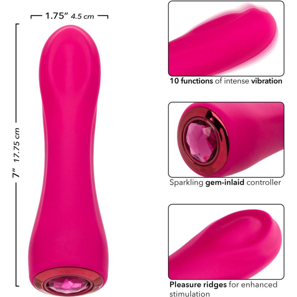 G-Spot Vibrators | Gem Vibe Collection 7" Bliss Rechargeable Waterproof Silicone G-Spot Vibrator – Pink