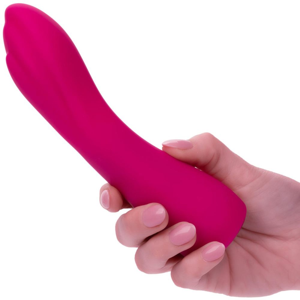 G-Spot Vibrators | Gem Vibe Collection 7" Curve Rechargeable Waterproof Silicone G-Spot Vibrator – Pink