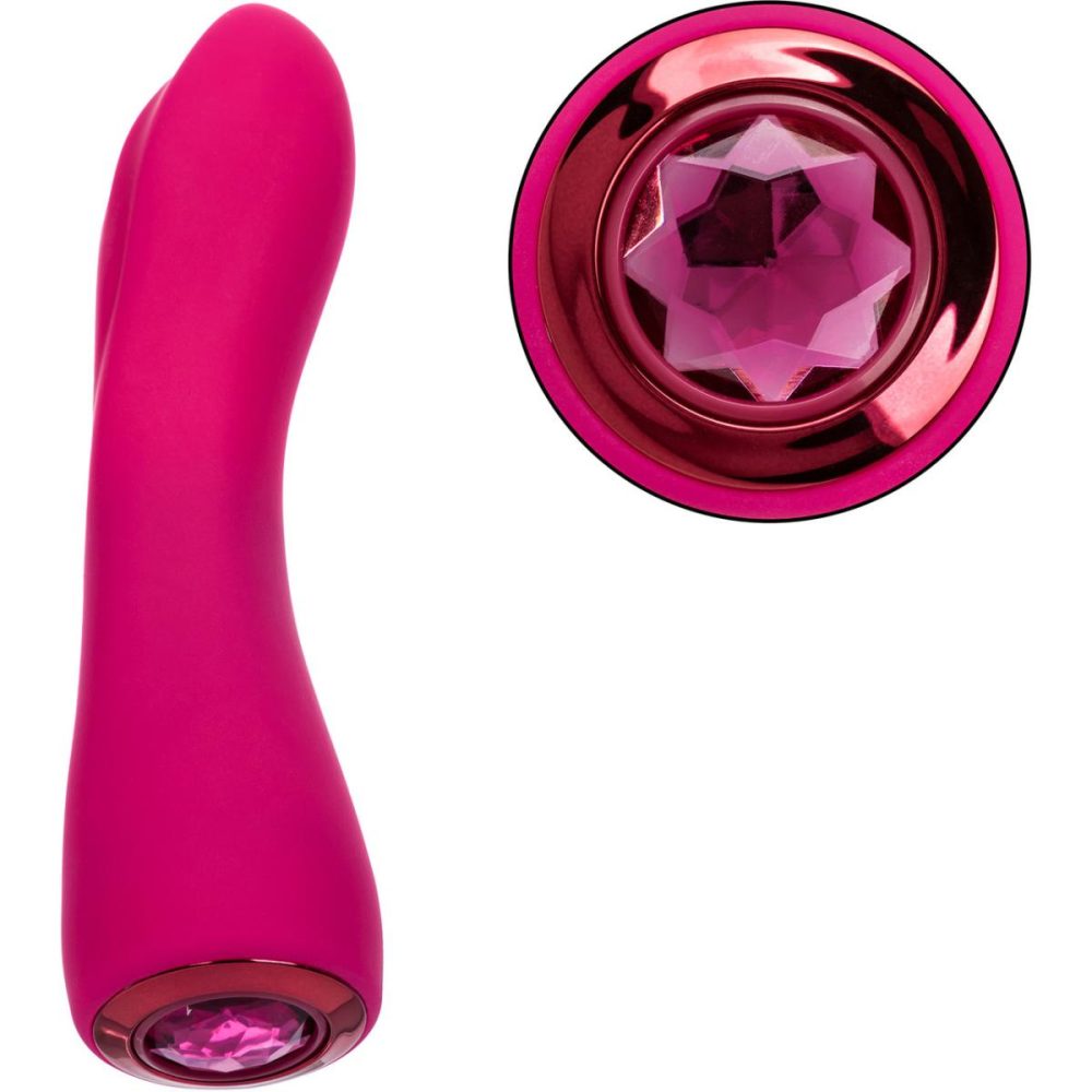 G-Spot Vibrators | Gem Vibe Collection 7" Curve Rechargeable Waterproof Silicone G-Spot Vibrator – Pink