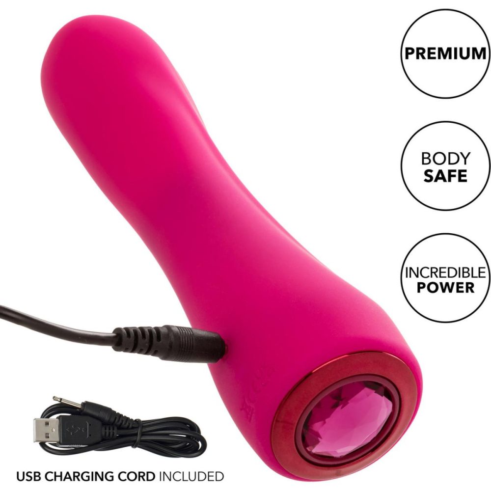 G-Spot Vibrators | Gem Vibe Collection 7" Glider Rechargeable Waterproof Silicone G-Spot Vibrator – Pink