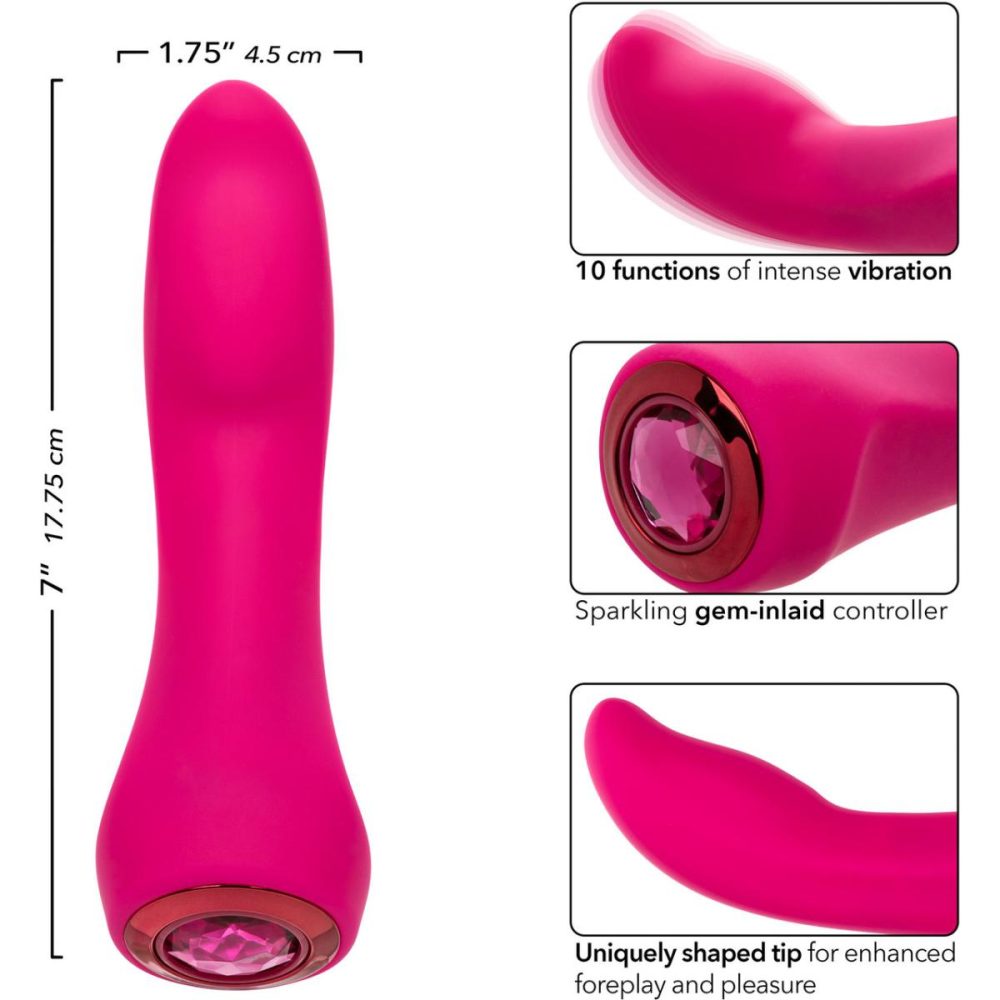 G-Spot Vibrators | Gem Vibe Collection 7" Glider Rechargeable Waterproof Silicone G-Spot Vibrator – Pink