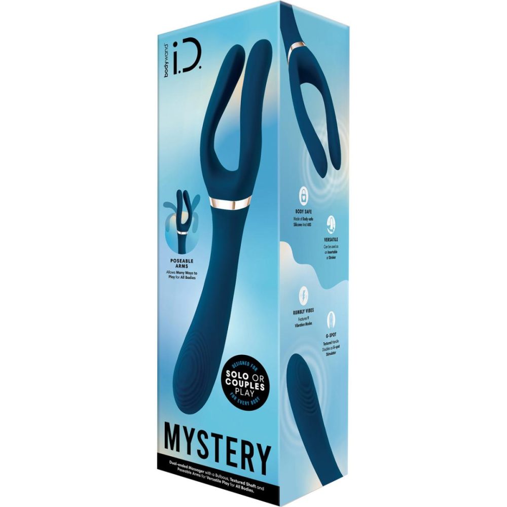 G-Spot Vibrators | i.D. Mystery Rechargeable Waterproof Silicone G-Spot Stimulator & Vibrator With Poseable Arms – Blue