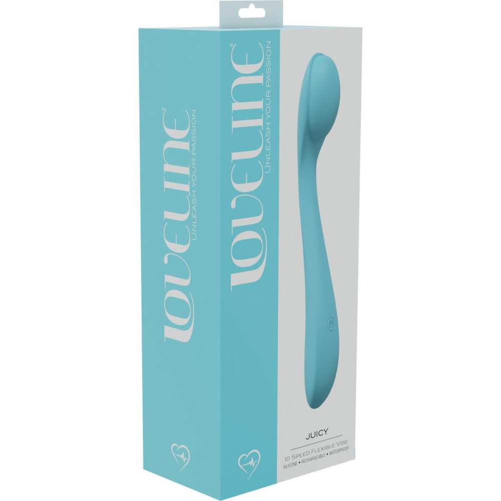 G-Spot Vibrators | Juicy Rechargeable Waterproof Silicone Flexible G-Spot Vibrator – Blue