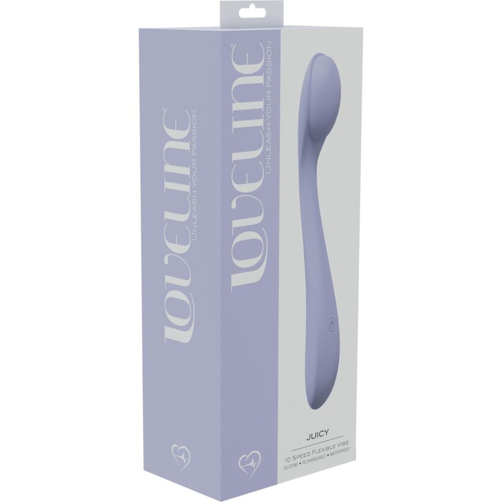 G-Spot Vibrators | Juicy Rechargeable Waterproof Silicone Flexible G-Spot Vibrator – Lavender