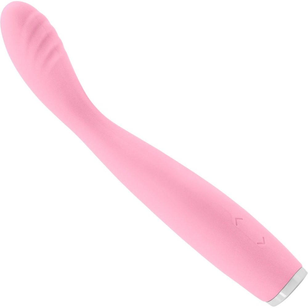 G-Spot Vibrators | Luxe Lillie Silicone Rechargeable Vibrating Slim Wand Massager – Pink