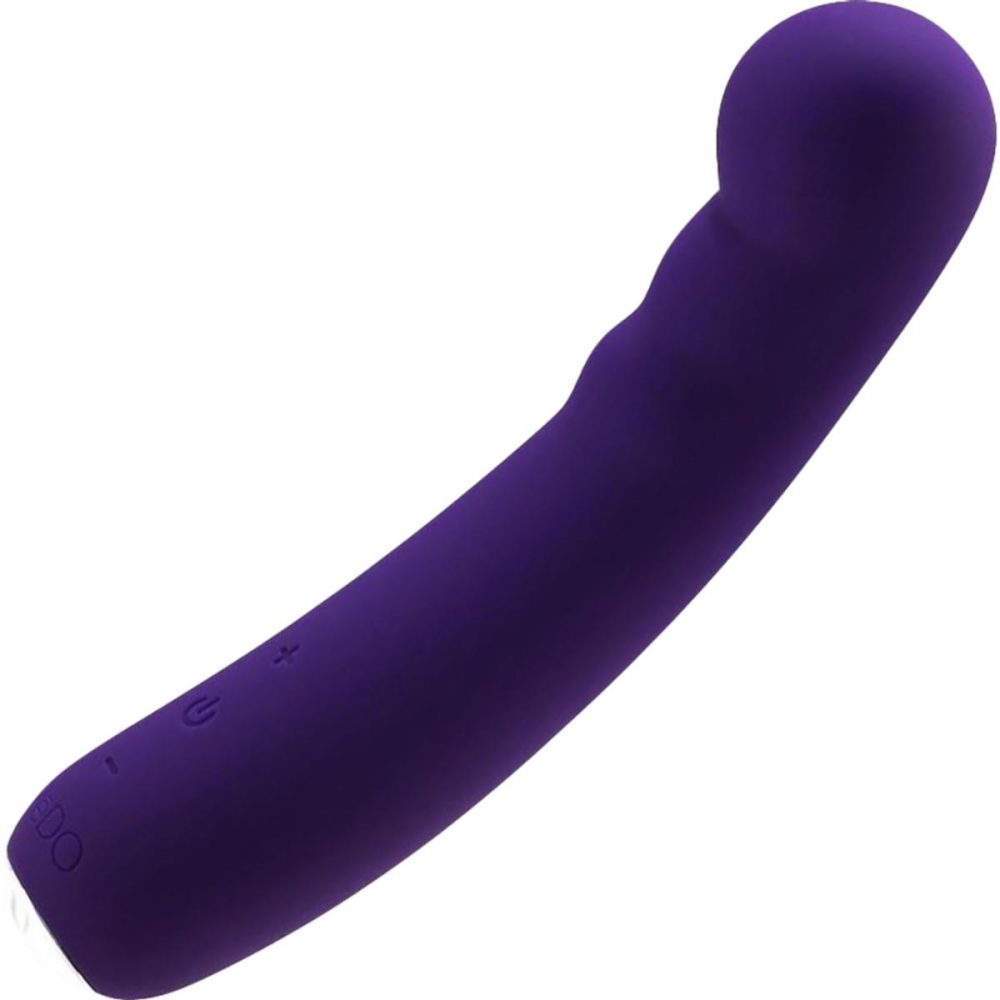 G-Spot Vibrators | Midori Rechargeable Waterproof Silicone G-Spot Vibrator by VeDO – Deep Purple