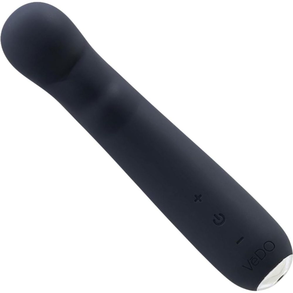 G-Spot Vibrators | Midori Rechargeable Waterproof Silicone G-Spot Vibrator by VeDO – Just Black