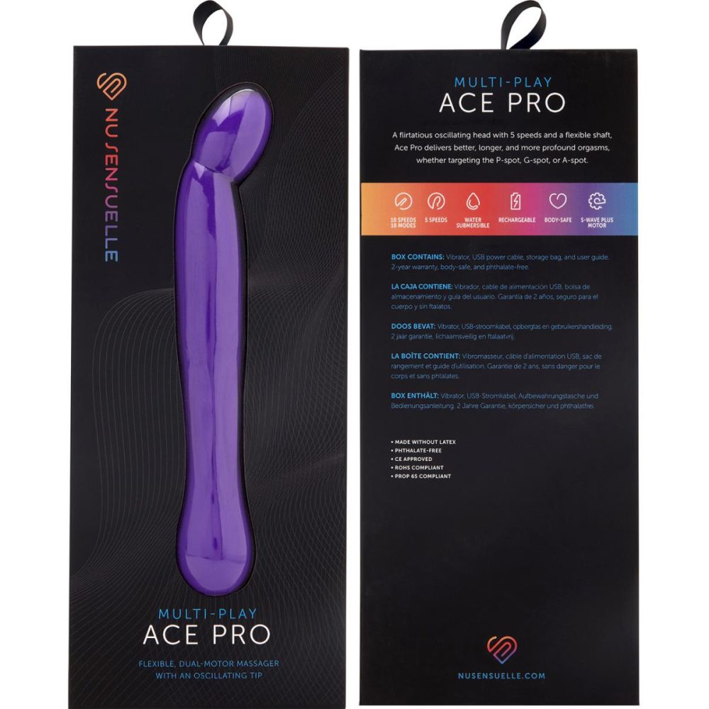 G-Spot Vibrators | Multi-Play Ace Pro Waterproof Silicone G-Spot Vibrator With Oscillating Head Nu Sensuelle – Purple