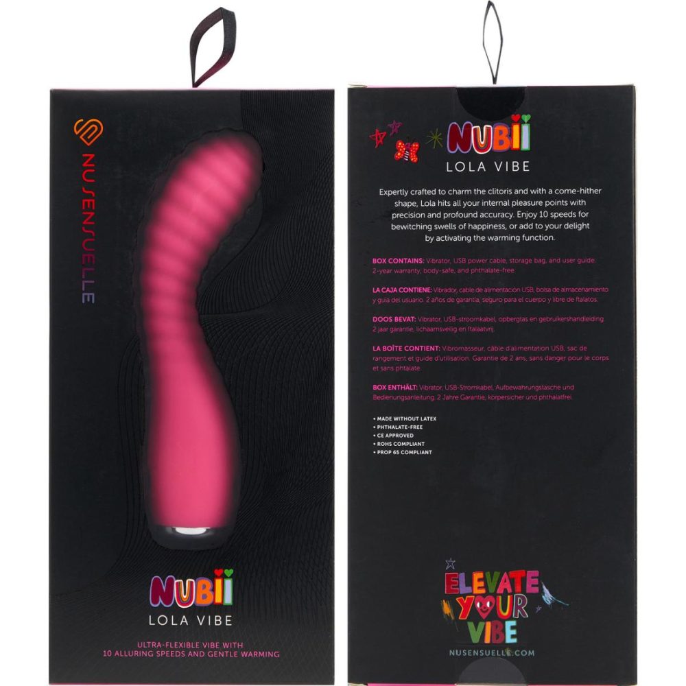 G-Spot Vibrators | Nubii Lola Rechargeable Waterproof Silicone Warming G-Spot Vibrator Nu Sensuelle – Pink