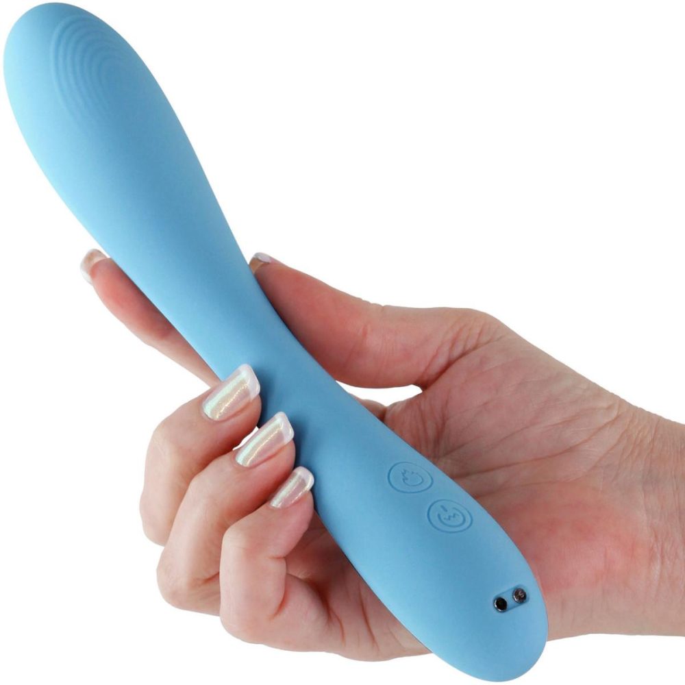 G-Spot Vibrators | Obsessions Rhett Rechargeable Waterproof Silicone Warming G-Spot Vibrator – Blue