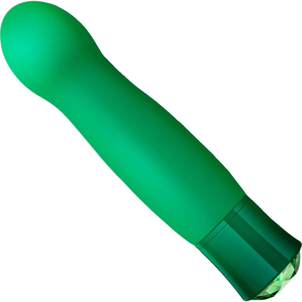 G-Spot Vibrators | Oh My Gem Enchanting Rechargeable Waterproof Silicone Warming G-Spot Vibrator – Emerald