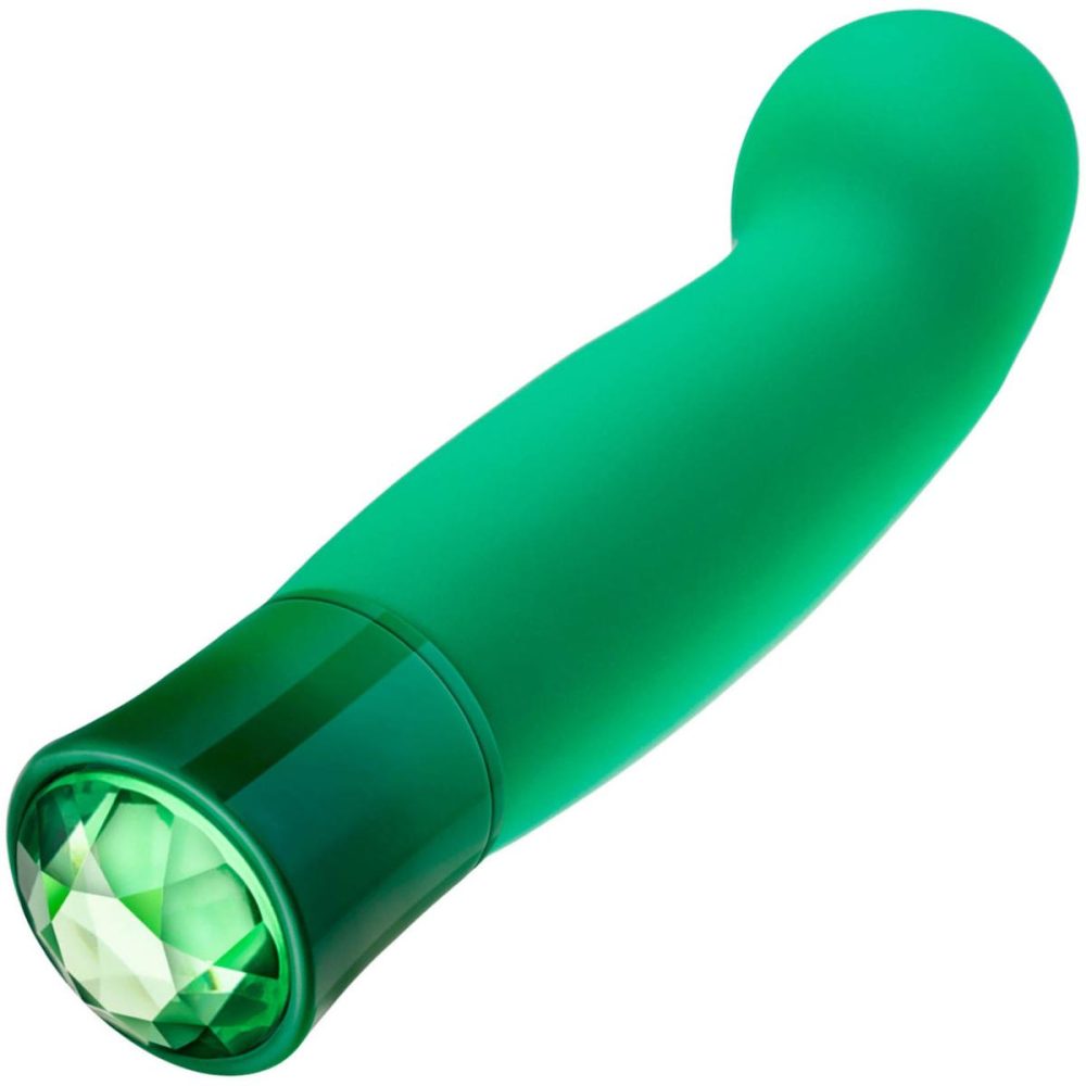 G-Spot Vibrators | Oh My Gem Enchanting Rechargeable Waterproof Silicone Warming G-Spot Vibrator – Emerald