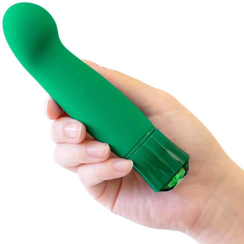 G-Spot Vibrators | Oh My Gem Enchanting Rechargeable Waterproof Silicone Warming G-Spot Vibrator – Emerald