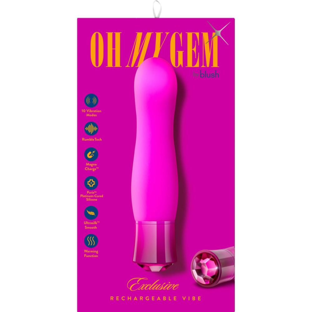 G-Spot Vibrators | Oh My Gem Exclusive Rechargeable Waterproof Silicone Warming G-Spot Vibrator – Tourmaline