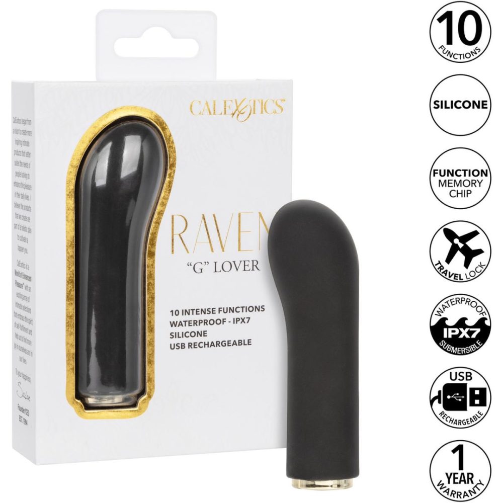 G-Spot Vibrators | Raven "G" Lover Rechargeable Waterproof Silicone Mini G-Spot Vibrator