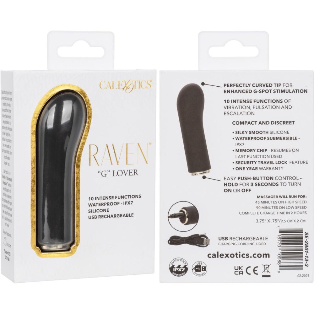 G-Spot Vibrators | Raven "G" Lover Rechargeable Waterproof Silicone Mini G-Spot Vibrator