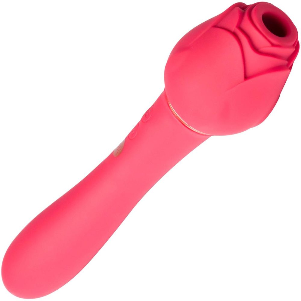 G-Spot Vibrators | Rosegasm Twosome Rechargeable Silicone Double Ended Rose Vibrator