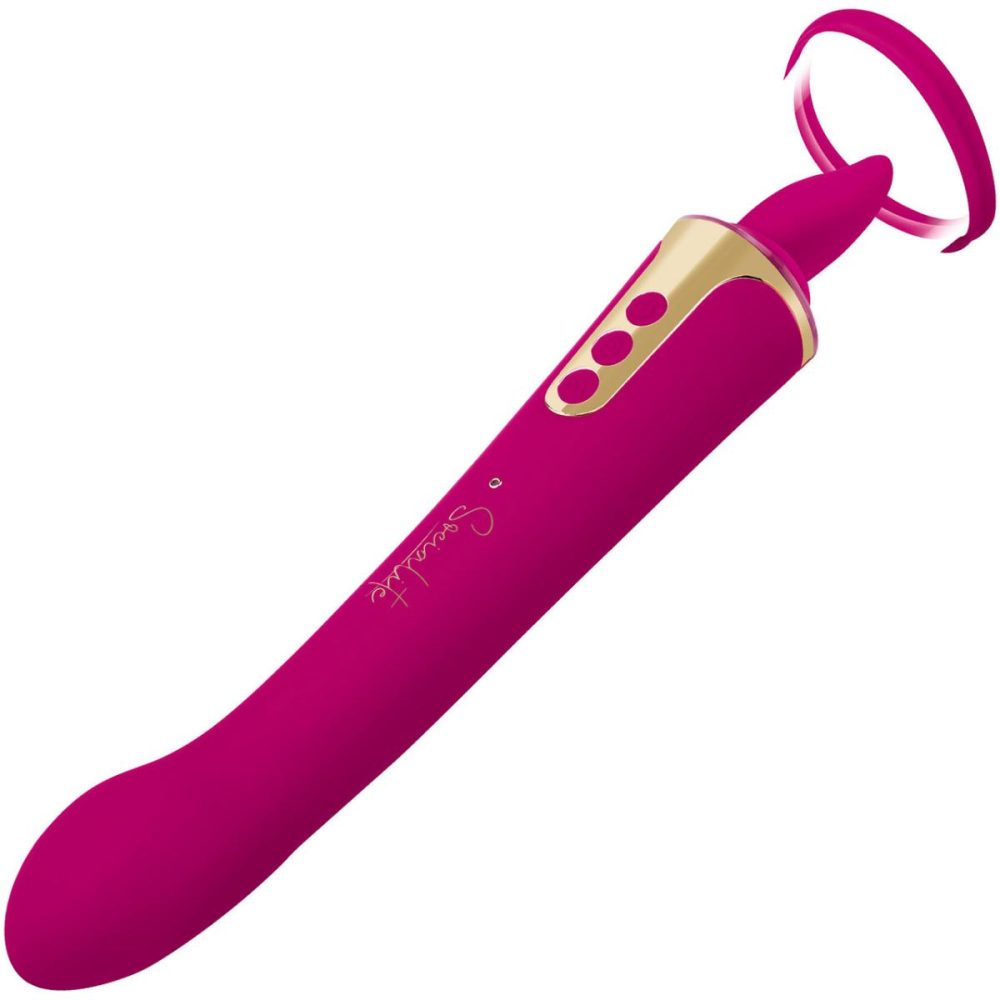 G-Spot Vibrators | Socialite PROVOCATEUR Rechargeable Silicone Double Ended Lingus Vibrator – Pink