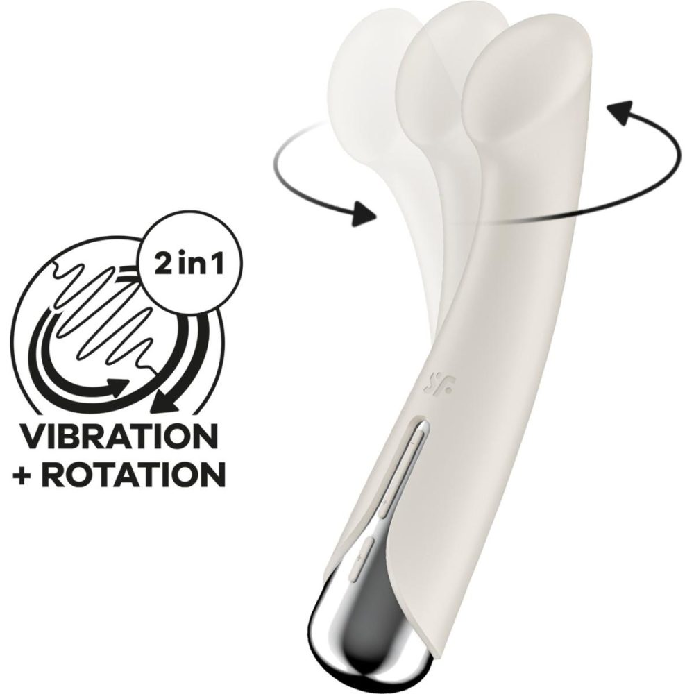 G-Spot Vibrators | Spinning G-Spot 1 Rechargeable Waterproof Silicone G-Spot Vibrator – Beige