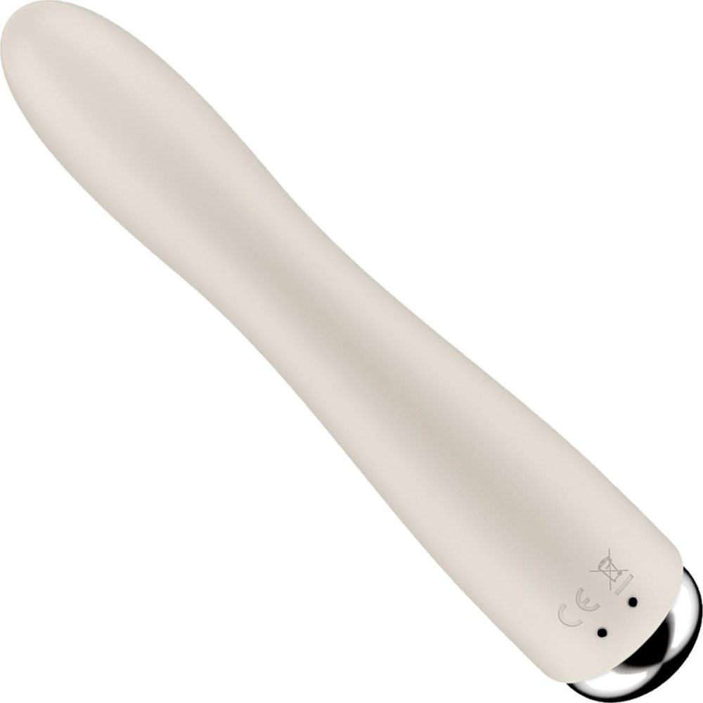 G-Spot Vibrators | Spinning Vibe 1 Rechargeable Waterproof Silicone G-Spot Vibrator – Beige