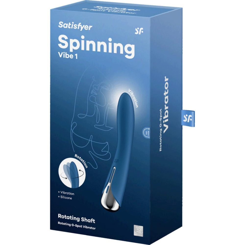 G-Spot Vibrators | Spinning Vibe 1 Rechargeable Waterproof Silicone G-Spot Vibrator – Blue