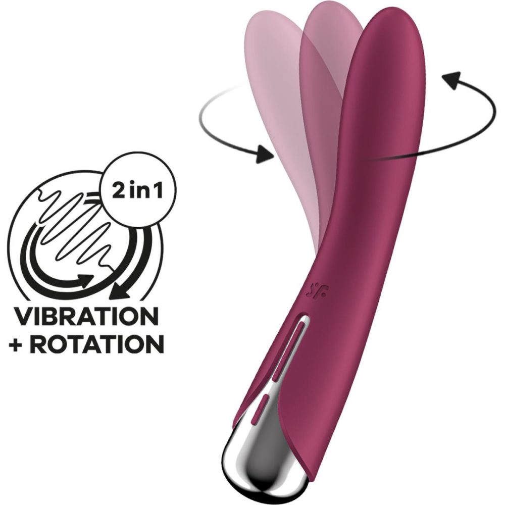 G-Spot Vibrators | Spinning Vibe 1 Rechargeable Waterproof Silicone G-Spot Vibrator – Red