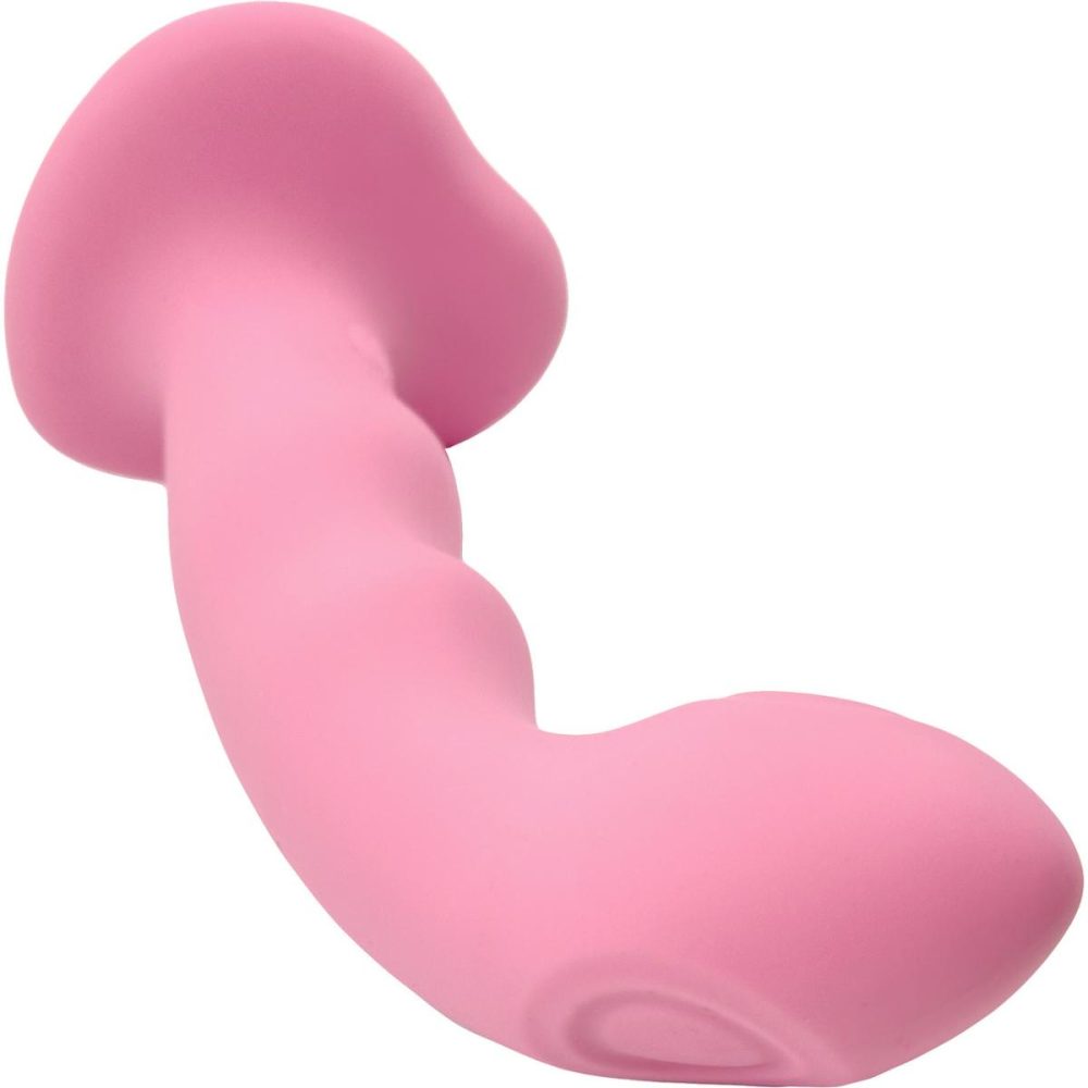 G-Spot Vibrators | Strap-on-Me Tapping Dildo Wave Rechargeable Waterproof Silicone Vibrating Suction Cup Dildo – Coral Pink