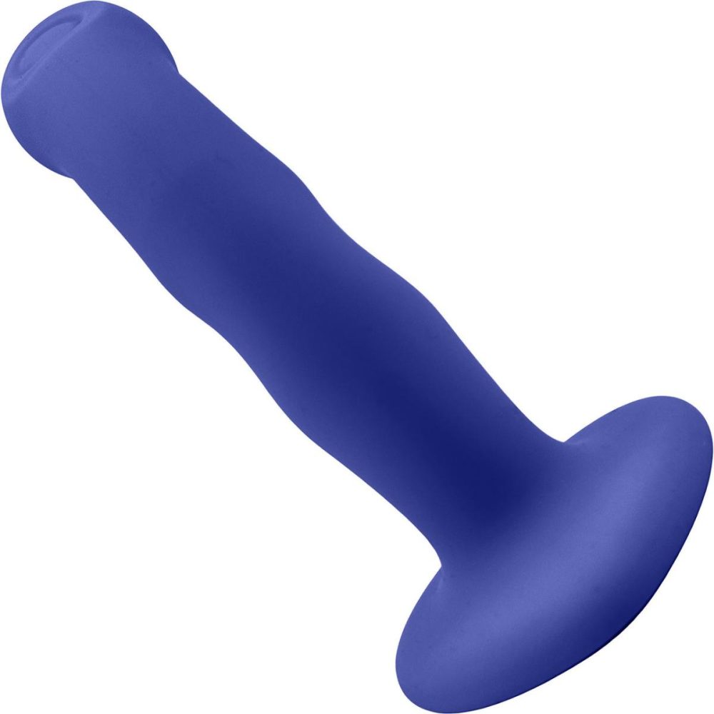 G-Spot Vibrators | Strap-on-Me Tapping Dildo Wave Rechargeable Waterproof Silicone Vibrating Suction Cup Dildo – Night Blue