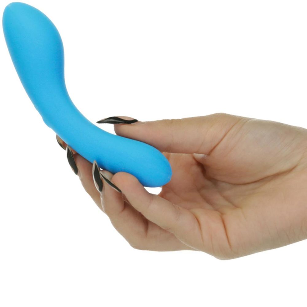 G-Spot Vibrators | The Mini Wand Rechargeable Waterproof Silicone Glow In The Dark G-Spot Vibrator – Blue