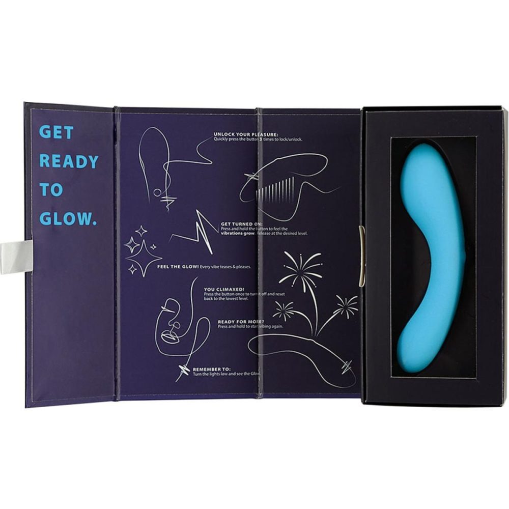 G-Spot Vibrators | The Mini Wand Rechargeable Waterproof Silicone Glow In The Dark G-Spot Vibrator – Blue