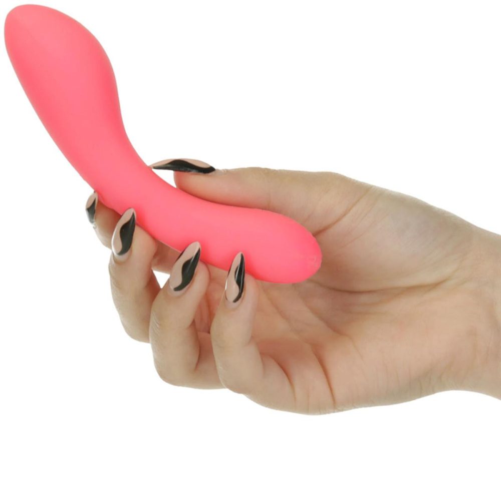 G-Spot Vibrators | The Mini Wand Rechargeable Waterproof Silicone Glow In The Dark G-Spot Vibrator – Pink