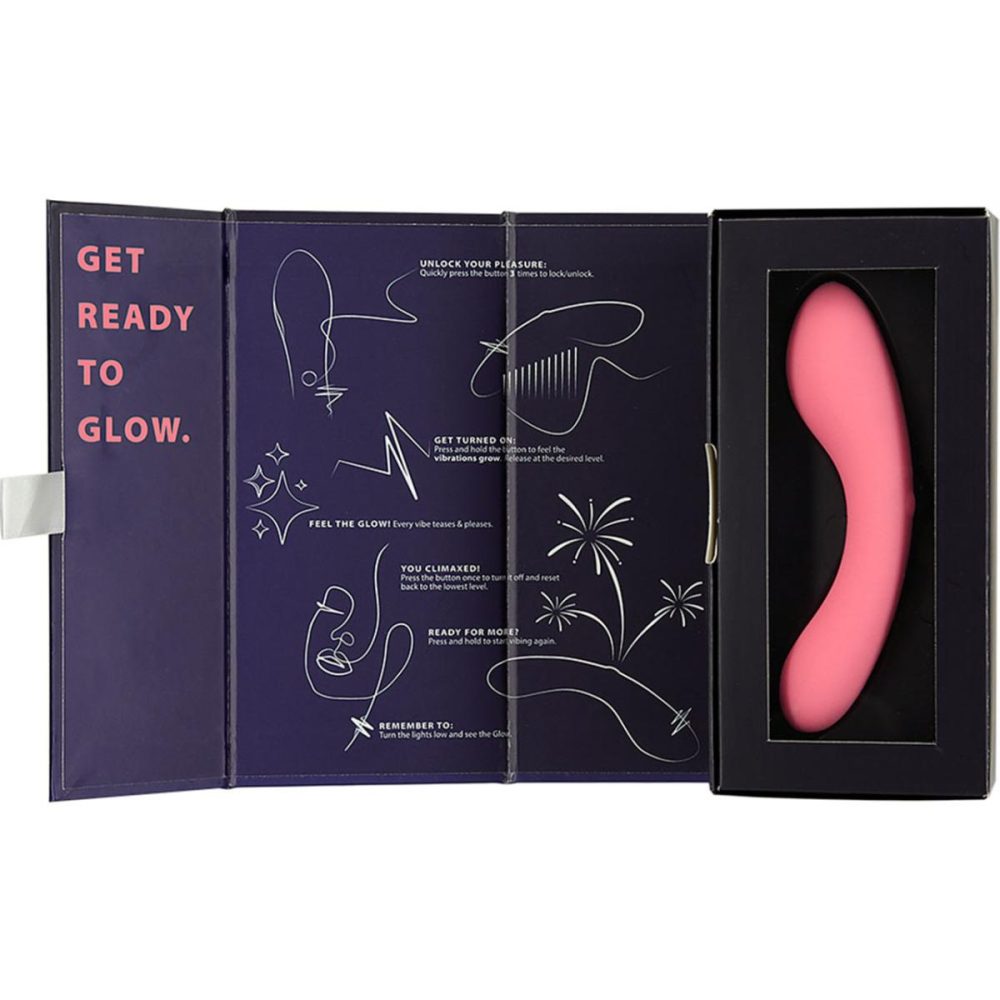 G-Spot Vibrators | The Mini Wand Rechargeable Waterproof Silicone Glow In The Dark G-Spot Vibrator – Pink