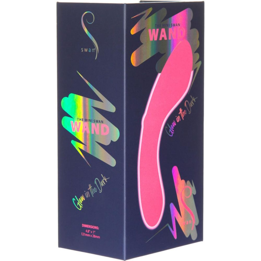 G-Spot Vibrators | The Mini Wand Rechargeable Waterproof Silicone Glow In The Dark G-Spot Vibrator – Pink