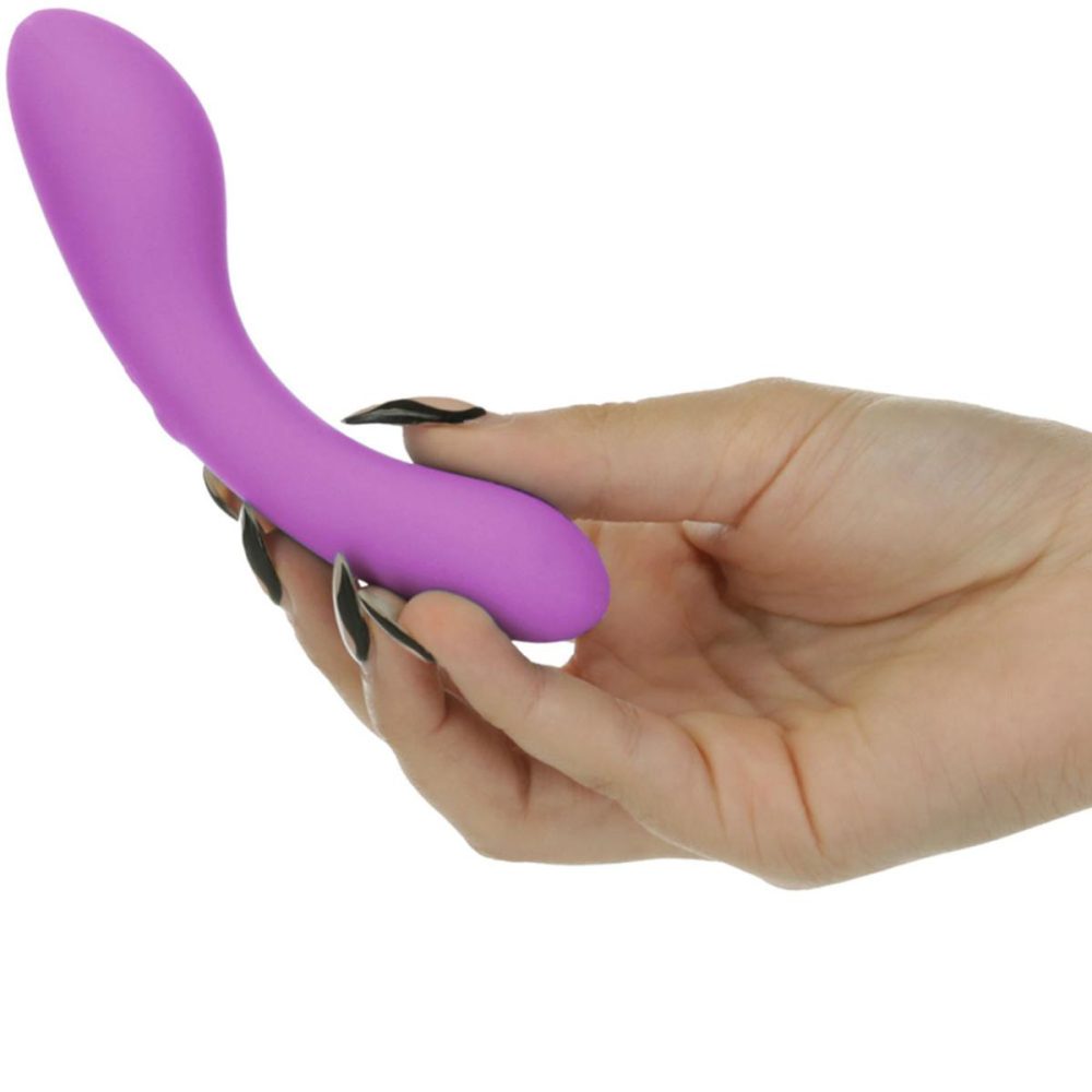 G-Spot Vibrators | The Mini Wand Rechargeable Waterproof Silicone Glow In The Dark G-Spot Vibrator – Purple