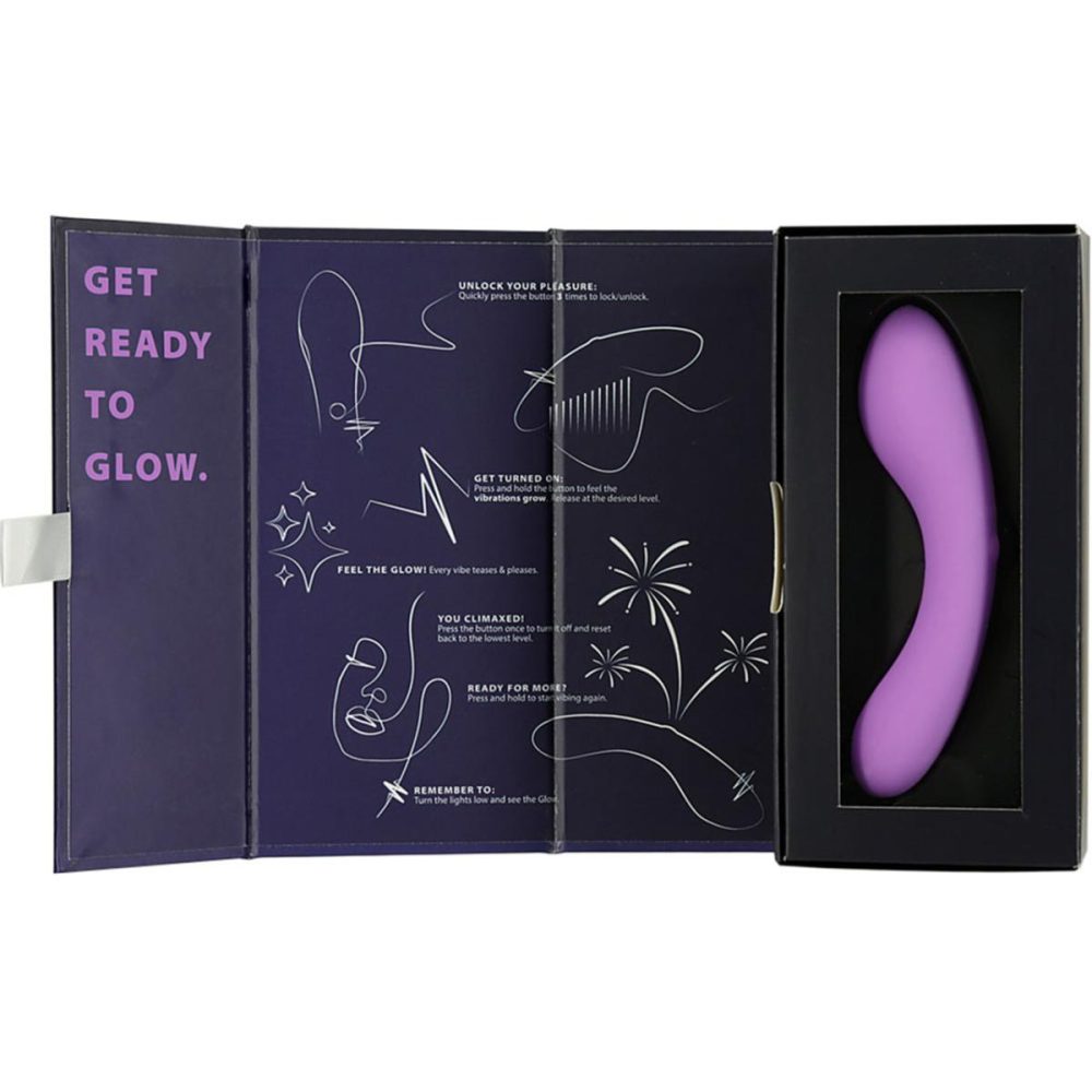 G-Spot Vibrators | The Mini Wand Rechargeable Waterproof Silicone Glow In The Dark G-Spot Vibrator – Purple