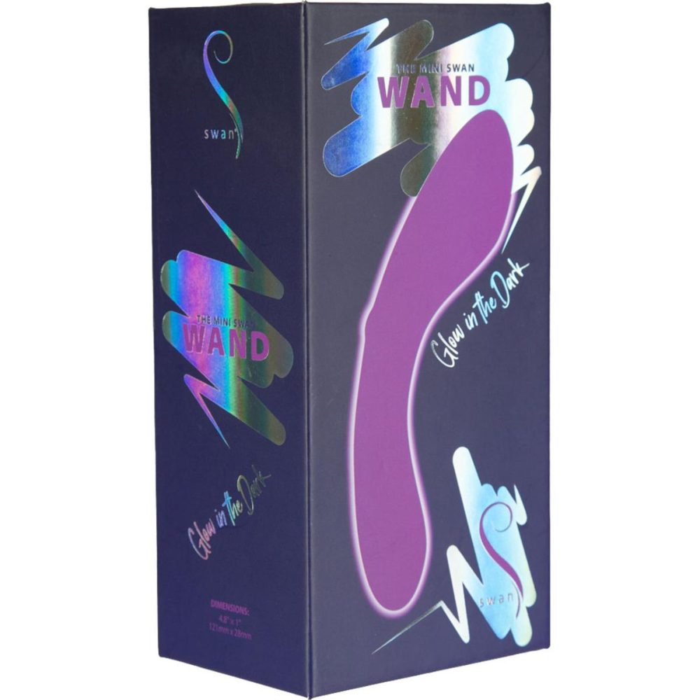 G-Spot Vibrators | The Mini Wand Rechargeable Waterproof Silicone Glow In The Dark G-Spot Vibrator – Purple