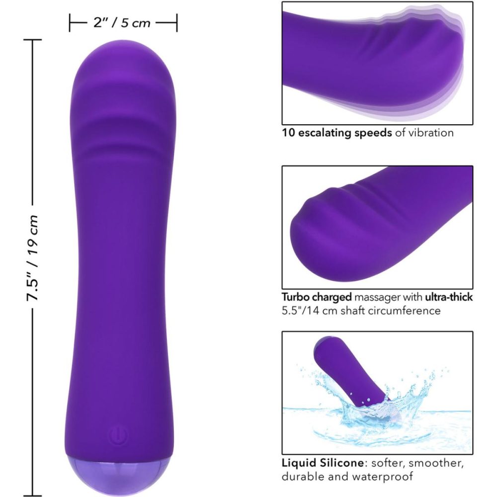 G-Spot Vibrators | Thicc Chubby Buddy Rechargeable Waterproof Silicone G-Spot Vibrator – Purple