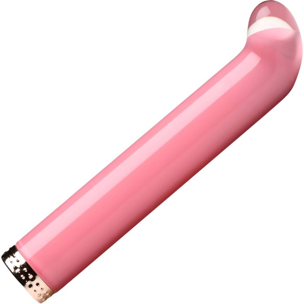 G-Spot Vibrators | Vibra-Glass 10X Rechargeable Mini G-Spot Glass Vibrator – Pink