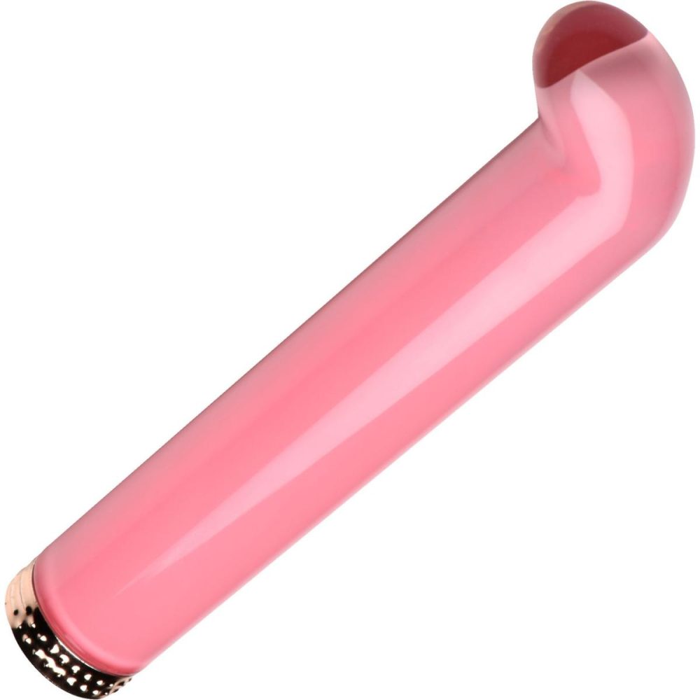 G-Spot Vibrators | Vibra-Glass 10X Rechargeable Mini G-Spot Glass Vibrator – Pink