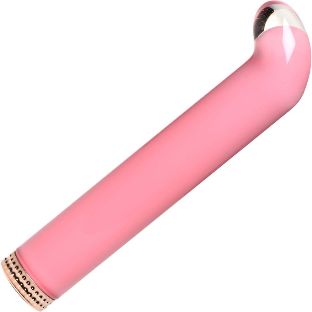 G-Spot Vibrators | Vibra-Glass 10X Rechargeable Mini G-Spot Glass Vibrator – Pink