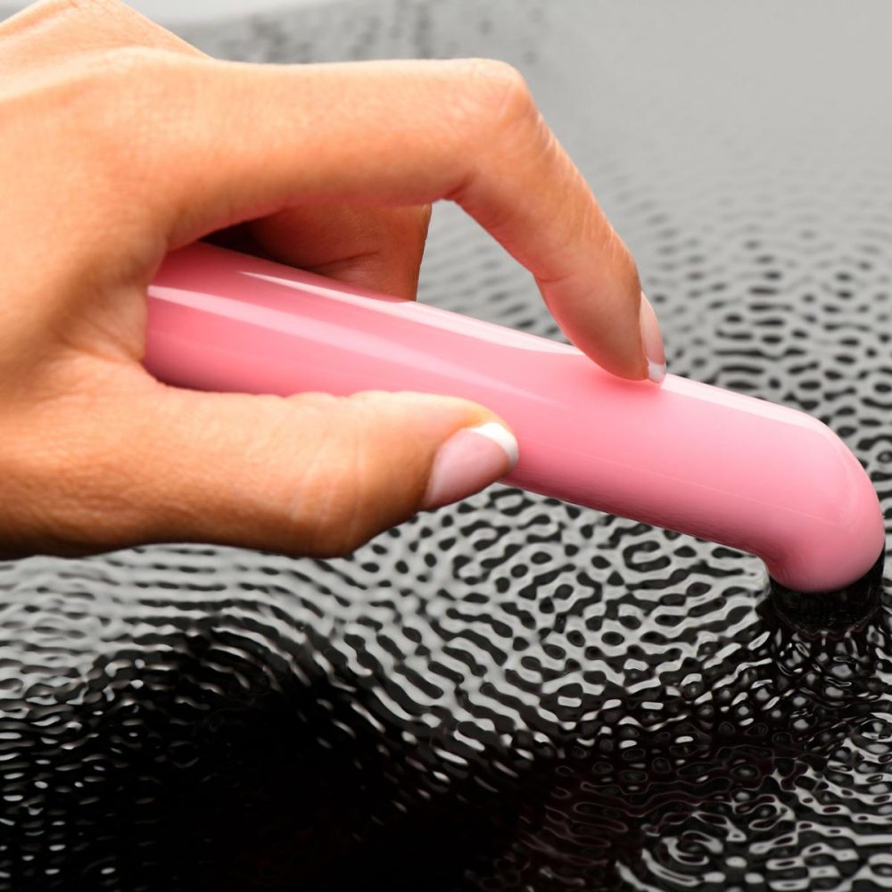 G-Spot Vibrators | Vibra-Glass 10X Rechargeable Mini G-Spot Glass Vibrator – Pink