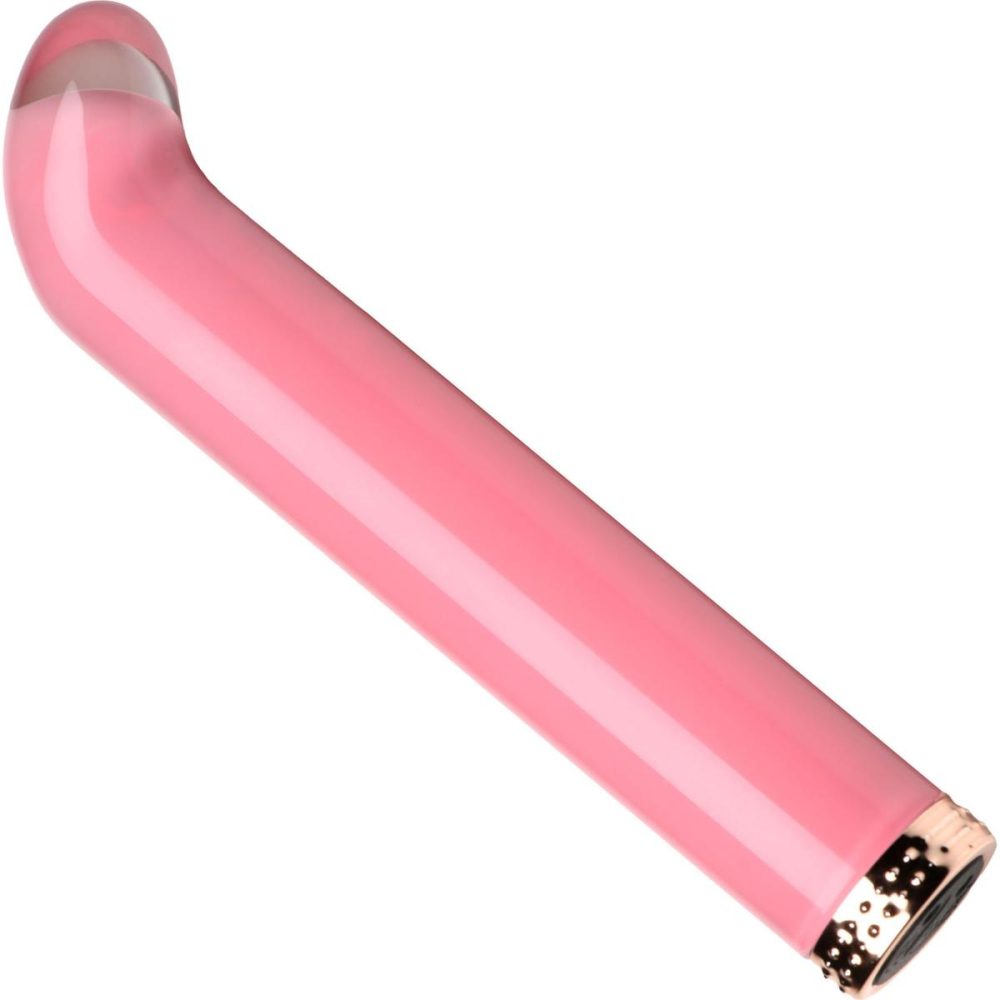 G-Spot Vibrators | Vibra-Glass 10X Rechargeable Mini G-Spot Glass Vibrator – Pink