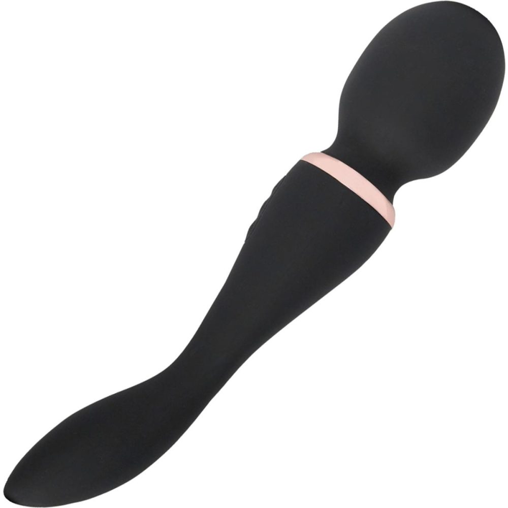 G-Spot Vibrators | XLR8 Alluvion Silicone Rechargeable Double Ended Wand Massager Nu Sensuelle – Black