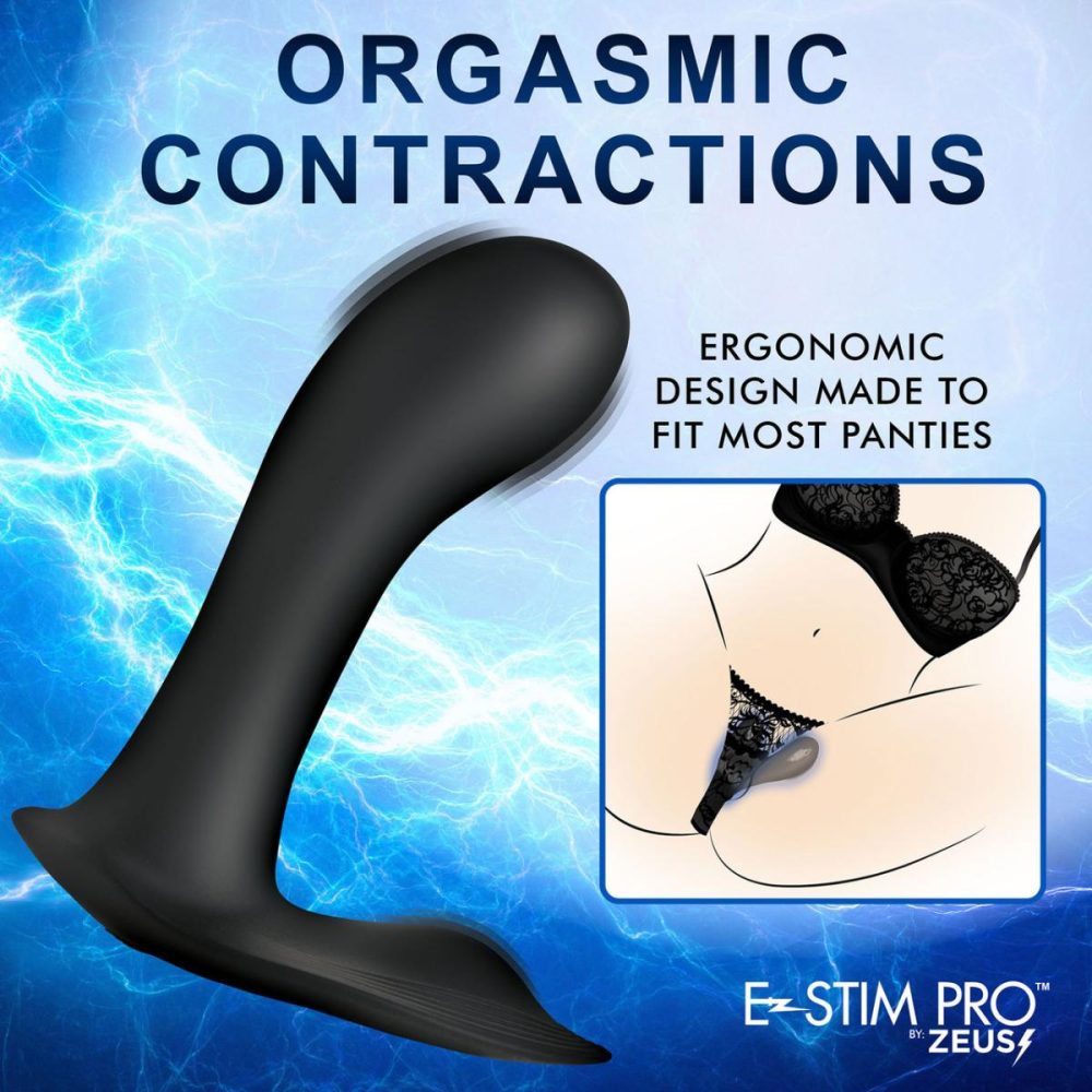 G-Spot Vibrators | Zeus E-Stim Pro Panty Vibe Rechargeable Silicone G-Spot Vibrator With Remote