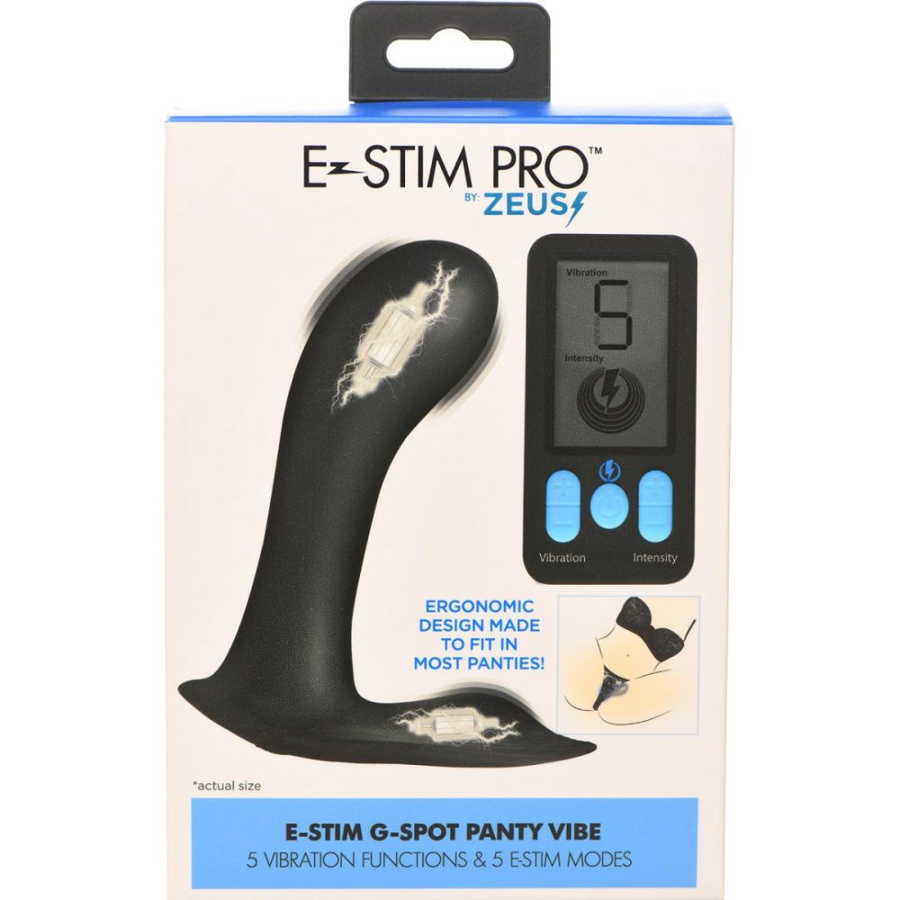 G-Spot Vibrators | Zeus E-Stim Pro Panty Vibe Rechargeable Silicone G-Spot Vibrator With Remote