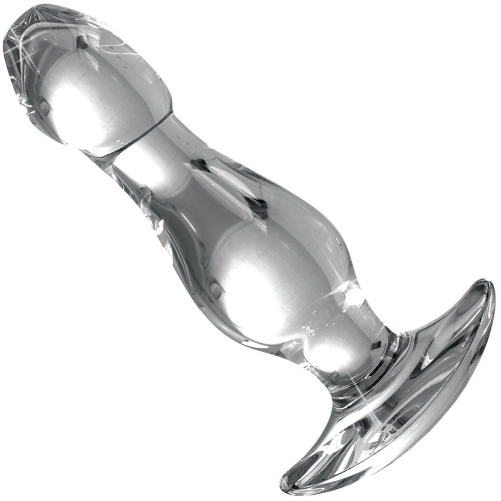 Glass & Ceramic Anal Toys | Icicles No. 72 Clear Glass Anal Plug