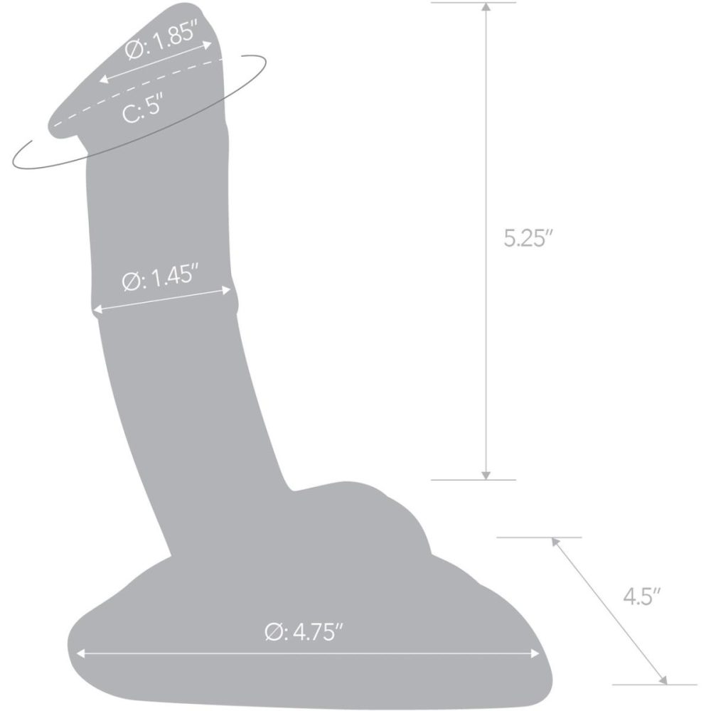 Glass & Ceramic Anal Toys | 7.5" Rideable Standing Glass Cock Dildo With Stability Base & Balls – Clear