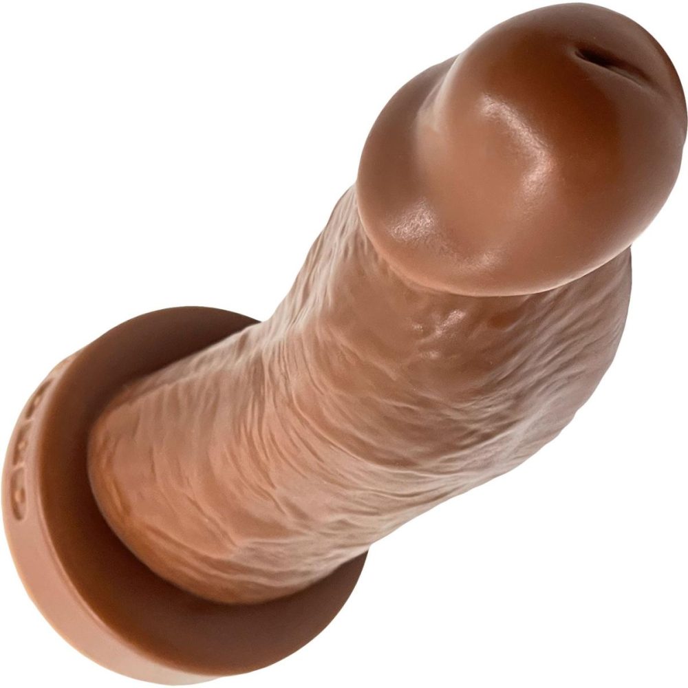 Harness Compatible Dildos | BIG Daddy Diedrich XL 9.25" Platinum Silicone Realistic Dildo – Chocolate