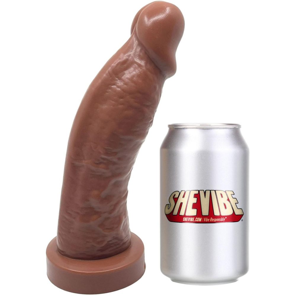 Harness Compatible Dildos | BIG Daddy Diedrich XL 9.25" Platinum Silicone Realistic Dildo – Chocolate