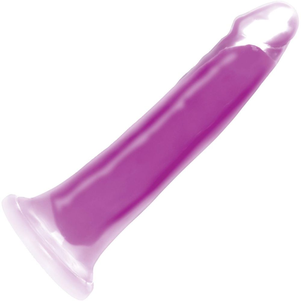 Harness Compatible Dildos | Lollicock Glow In The Dark 8" Silicone Suction Cup Dildo – Purple